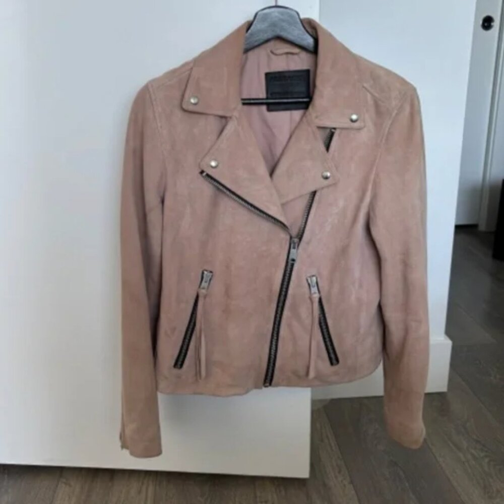 NWOT All Saints Dalby Biker Jacket - Sz 4 - Picture 3 of 6